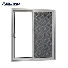 Aluminium glaze panel sliding glass door with mesh external doors with screen on China WDMA