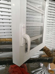 Aluminium jalousie window glass price with tempered grey glass and mosquoto net to Sint Maarten on China WDMA