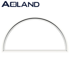Aluminium semicircular arch fixed tempered glass windows for sale on China WDMA
