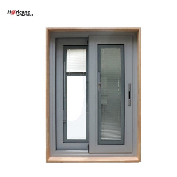 Aluminium sliding glass windows with blinds bulit- in on China WDMA
