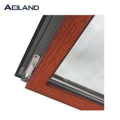 Aluminium wood grain tilt and turn casement window special design for sale in India on China WDMA