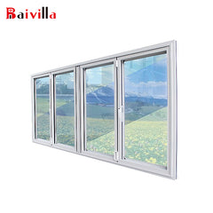 Aluminum Bi Fold Window Double Sliding Folding Glass Window on China WDMA