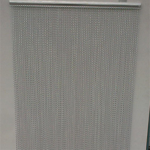Aluminum Chain Link Curtain usded as doorway fly screen and room divider on China WDMA