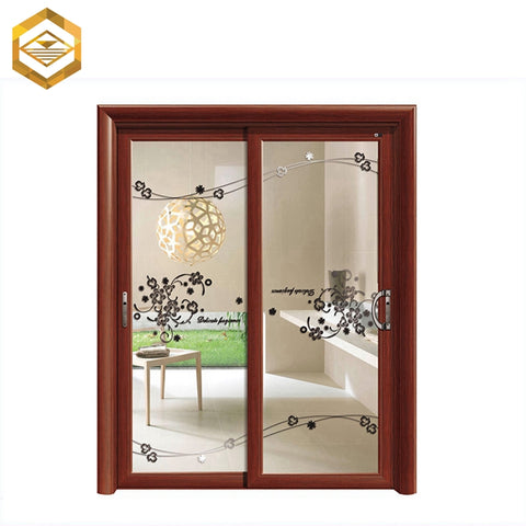 Aluminum Frame Balcony Slide Shop Security Door Glass Manufacture on China WDMA