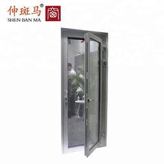 Aluminum Frame Glass Residential Entry Doors Single Leaf Double Swing Door on China WDMA
