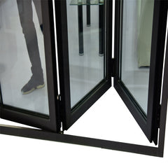 Aluminum Frame Tempered Glass Door Bifold Folding Door on China WDMA