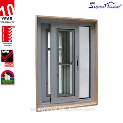 Aluminum Glass Sliding Windows Fire Rated Residential Interior Timber Reveal Double glazed blinds inside Windows With grille on China WDMA