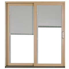 Aluminum Wood Window Curved Glazing Pane Glass Cheap Sliding Horizontal Pivot Windows With Blinds on China WDMA