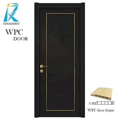 Aluminum alloy Decorative line wpc solid wood bedroom door on China WDMA