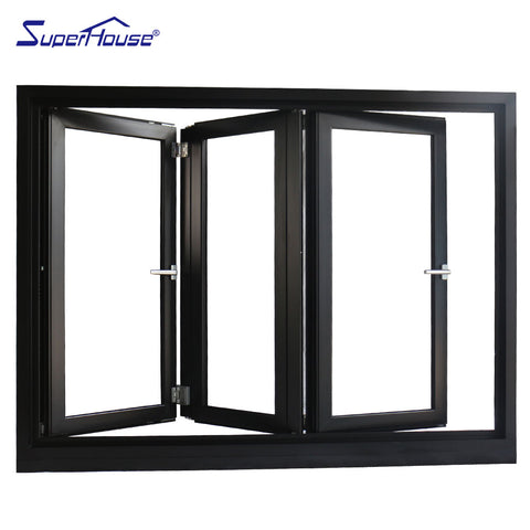 Aluminum alloy frame material bi folding glass windows on China WDMA