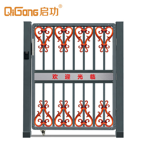 Aluminum alloy main door use in the company entrance gate with electric lock system QG-C1704 on China WDMA