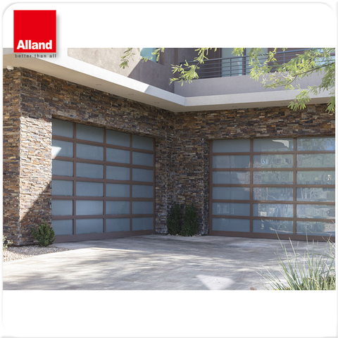 Aluminum alloy material frosted glass garage door and sectional garage door on China WDMA