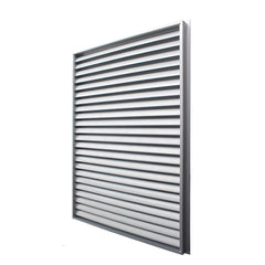 Aluminum blinds fixed louver with glass back mosquito mesh on China WDMA