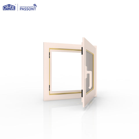 Aluminum casement window for bathroom aluminum window frame with frosted glass on China WDMA