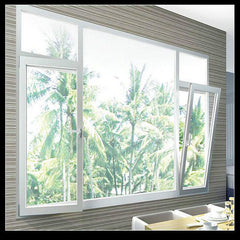 Aluminum frame Tempered Double glass Hung windows with top hinges on China WDMA