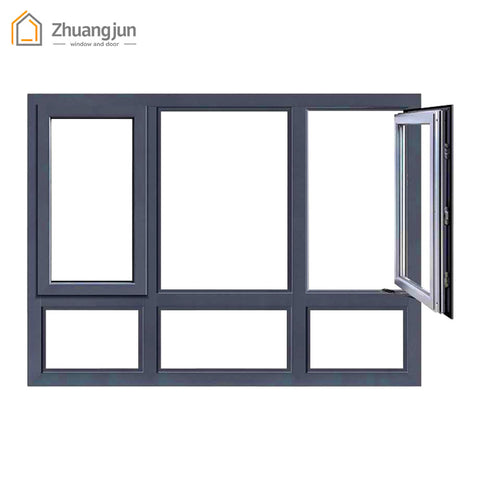 Aluminum frame double glazed tempered glass windows on China WDMA