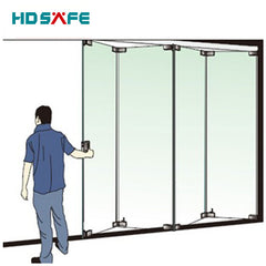 Aluminum frameless glass door sliding folding door on China WDMA