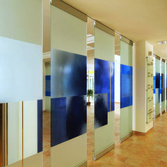Aluminum frameless sliding glass doors movable glass partition folding glazed wall on China WDMA