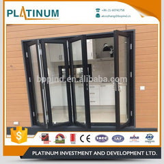 Aluminum glass folding accordion door on China WDMA