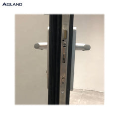 Aluminum plate glass french door design with invisible door closer on China WDMA