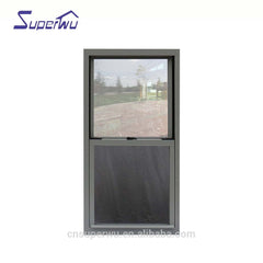 Aluminum single hung windows double glazed dust proof window with flyscreen on China WDMA
