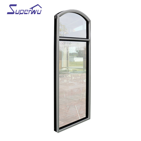 Aluminum skylight glass window frame factory with two color and arch design on China WDMA