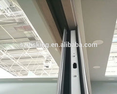 Aluminum sliding glass patio doors with big size tempered glass for commercial use on China WDMA