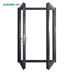 Aluminum soundproof french door casement door with folding screens on China WDMA