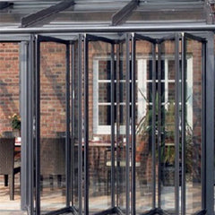 Aluminum tempered glass interior aluminum folding glass patio doors on China WDMA