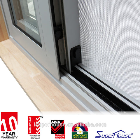 Aluminum windows and doors design fixed pane Glazing Sliding Windows Fire Rated Residential Window Blinds inside With Flynet on China WDMA