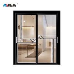 Alwew lower track interior french glass sliding door/smart door for kitchen door on China WDMA