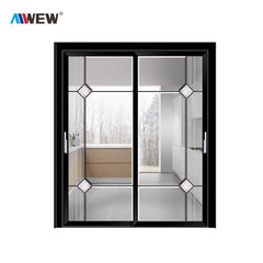 Alwew lower track interior french glass sliding door/smart door for kitchen door on China WDMA