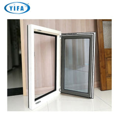 American California oak wooden clad aluminum crank open window casement windows with new design on China WDMA