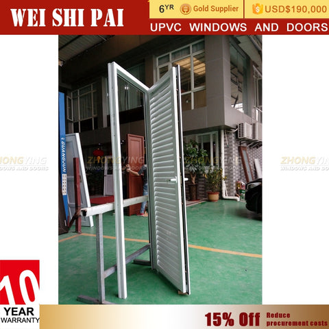 American Standard Vinyl Louvered French Doors , White Upvc Door Louvre Lowes on China WDMA on China WDMA