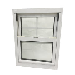 American Type PVC Double Hung Sash lift Up Vertical Sliding Window on China WDMA