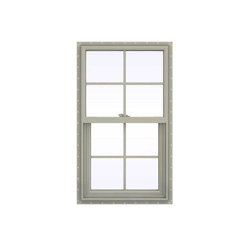 American extrusion vertical sliding double single glass hung sash window profile vinyl upvc window on China WDMA