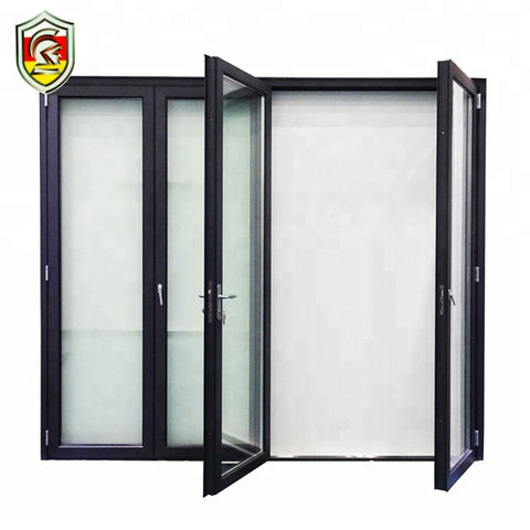 American front house style safety glass aluminium exterior bifold door on China WDMA