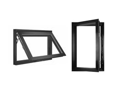 American open waterproof aluminum frame side window sash, suitable for the facade of doors and Windows UB90371 on China WDMA