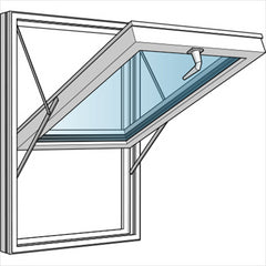 American open waterproof aluminum frame side window sash, suitable for the facade of doors and Windows UB90371 on China WDMA