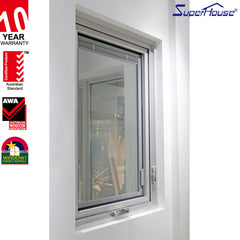 American style double glass aluminium frame thermal windows with integral blinds on China WDMA
