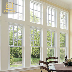 American style vintage aluminum frame tempered glass grill design vertical sliding window for philippines house on China WDMA