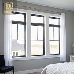 American style vintage aluminum frame tempered glass grill design vertical sliding window for philippines house on China WDMA