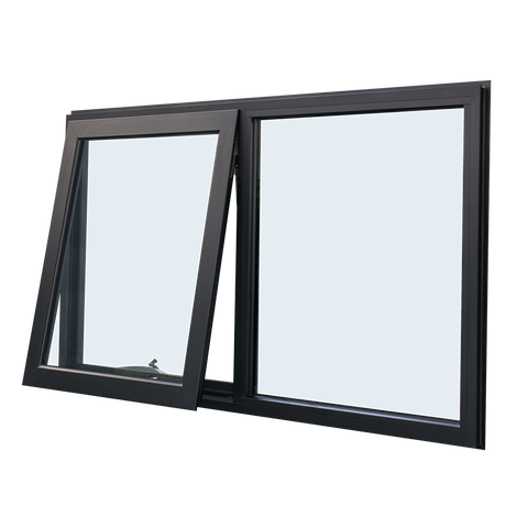 Anti-theft Aluminium Cladding UPVC Pull-push Awning windows Double Glazing Bathroom Window on China WDMA