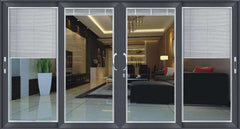 Antique Style Aluminum Glass Doors For Room Aluminum Door Anodized Sliding Windows With Built-in Shutter on China WDMA