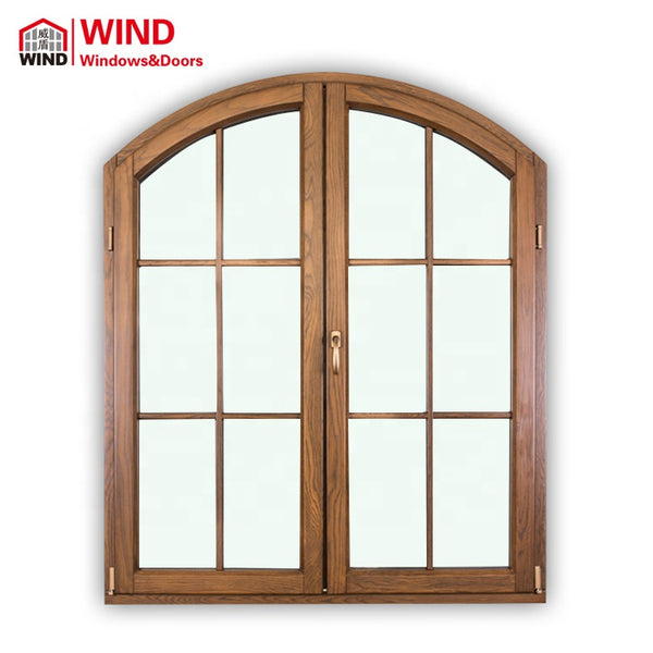 Arch blind inside large double glass windows on China WDMA
