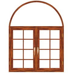 Arch window french casement windows aluminum glass door with grill design on China WDMA