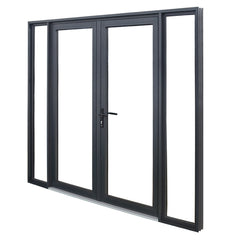 As2047 standard soundproof aluminum patio balcony double glaze french glass door/casement door for balcony on China WDMA
