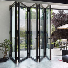 Australia Standard hot model double glass aluminum bifolding door on China WDMA