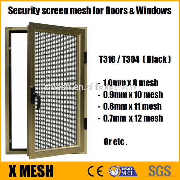 Australia stainless steel 304/316 Security screen mesh for windows and doors