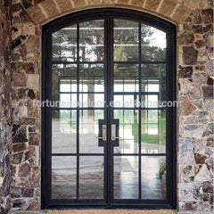 Australia standard double glazed exterior iron french doors with tempered insultating double glass on China WDMA